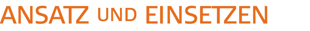 ANSATZ UND EINSETZEN